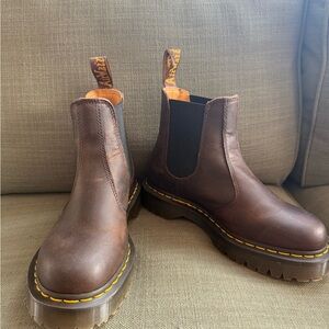 Dr. Martens Dark Brown Leather Ankle Boots